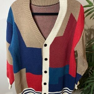 Colorblock Cardigan Sweater